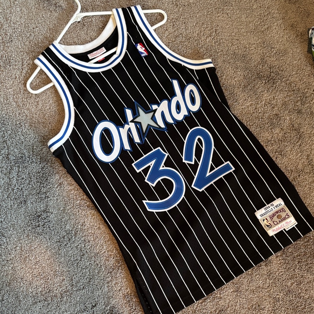 Mitchell & Ness Black and White Shaquille O'Neal Jersey